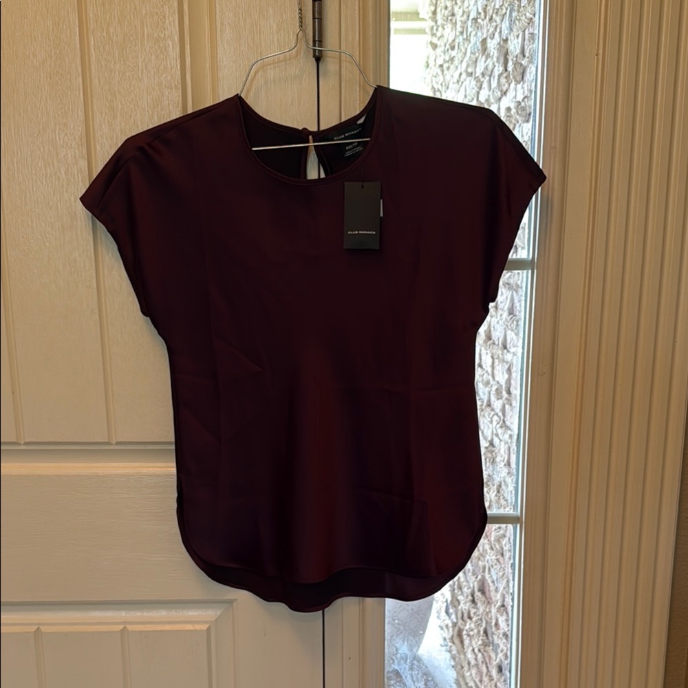 Club Monaco Deep Burgundy Blouse